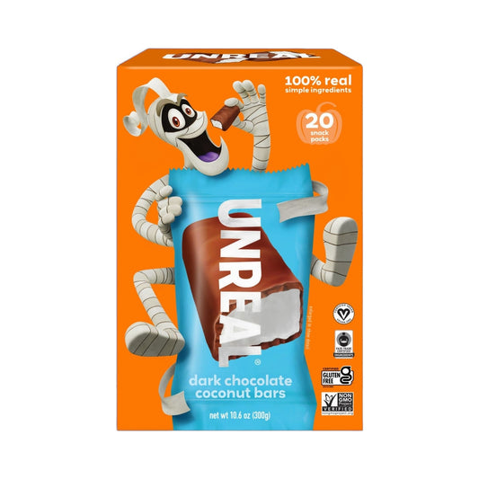 Unreal Barras De Chocolate Amargo Con Coco Halloween