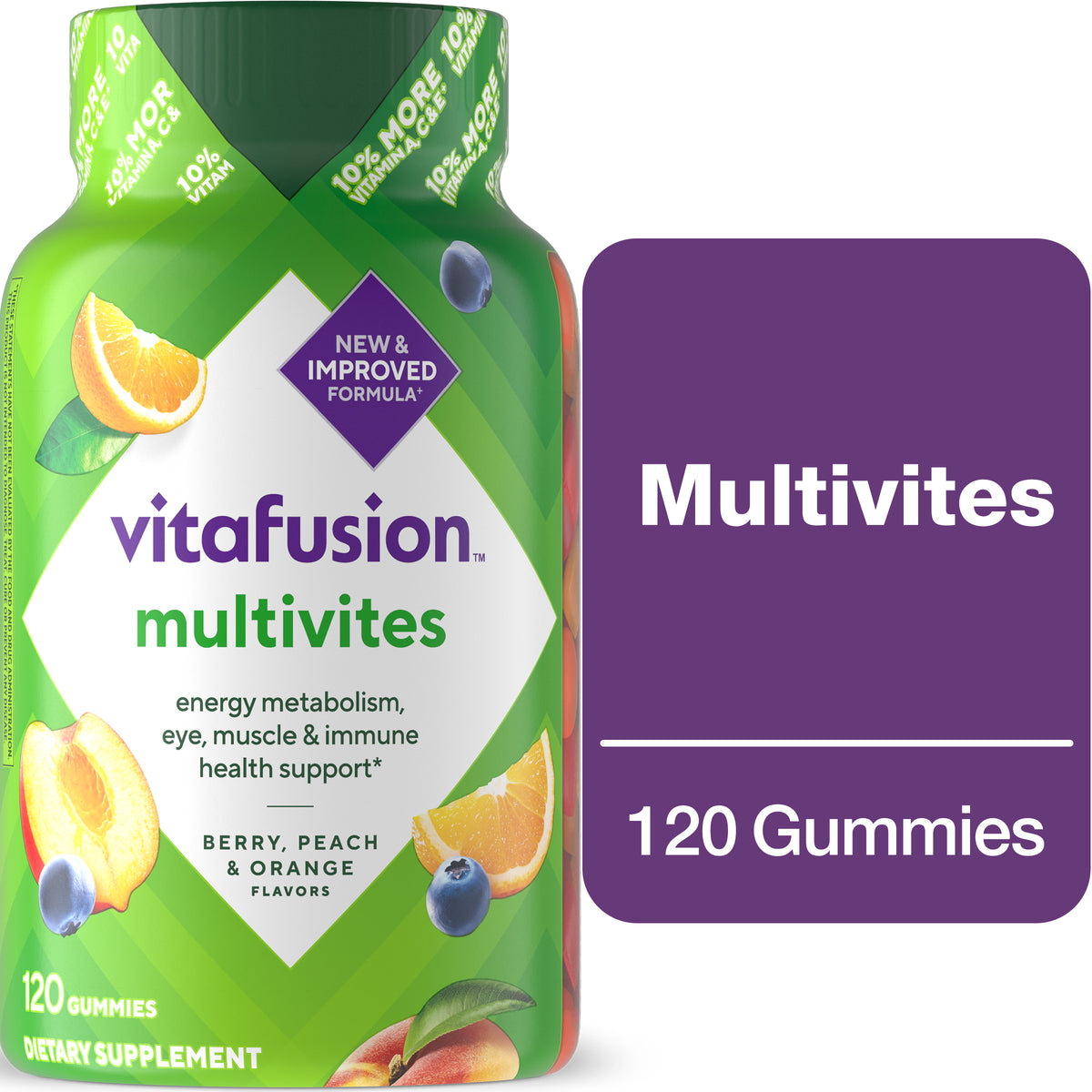 Vitafusion MultiVites multivitamínico adultos 120 ct