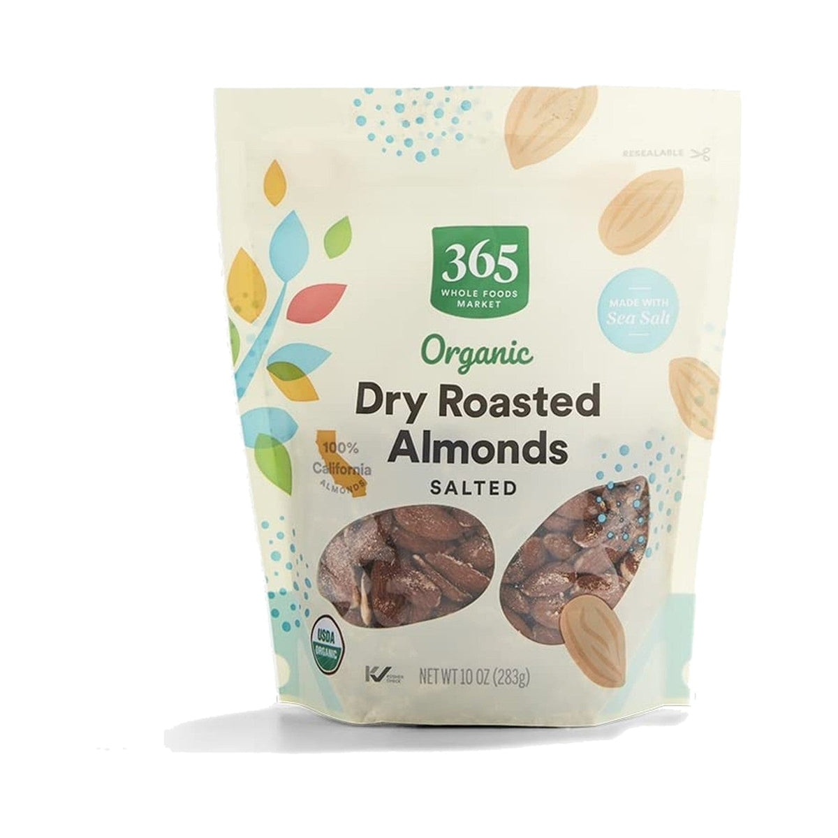 365 Almendras Orgánicas Tostadas Y Saladas 284 g