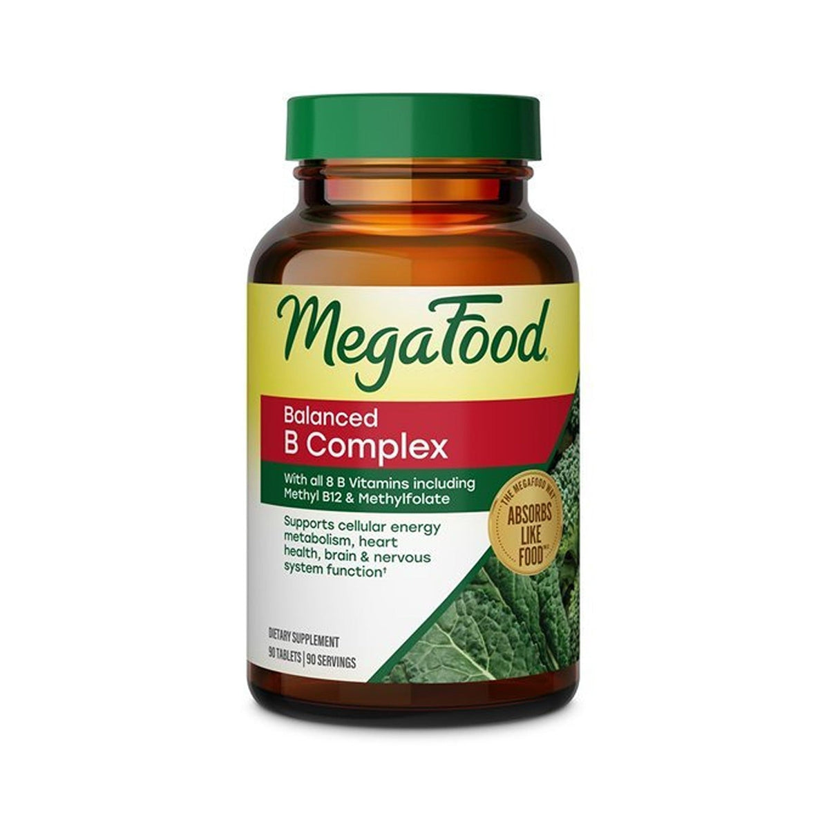 MegaFood Balanced B Complex Complejo B 90 Tabletas