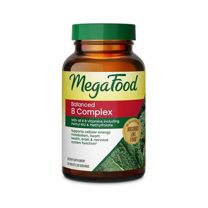 MegaFood Balanced B Complex Complejo B 90 Tabletas