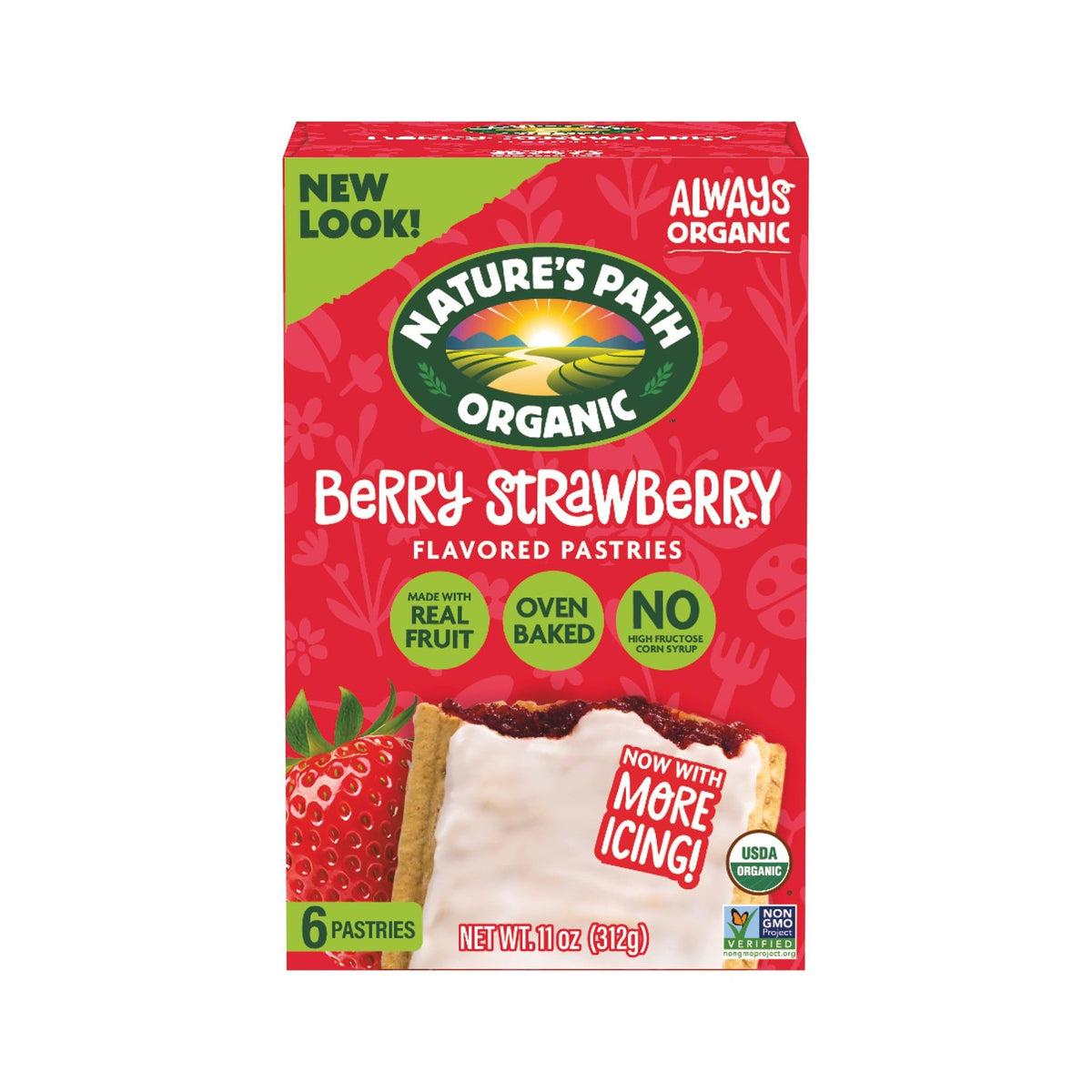Nature's Path Pastelitos Tostables Orgánicos de Fresa Glaseados 312 g