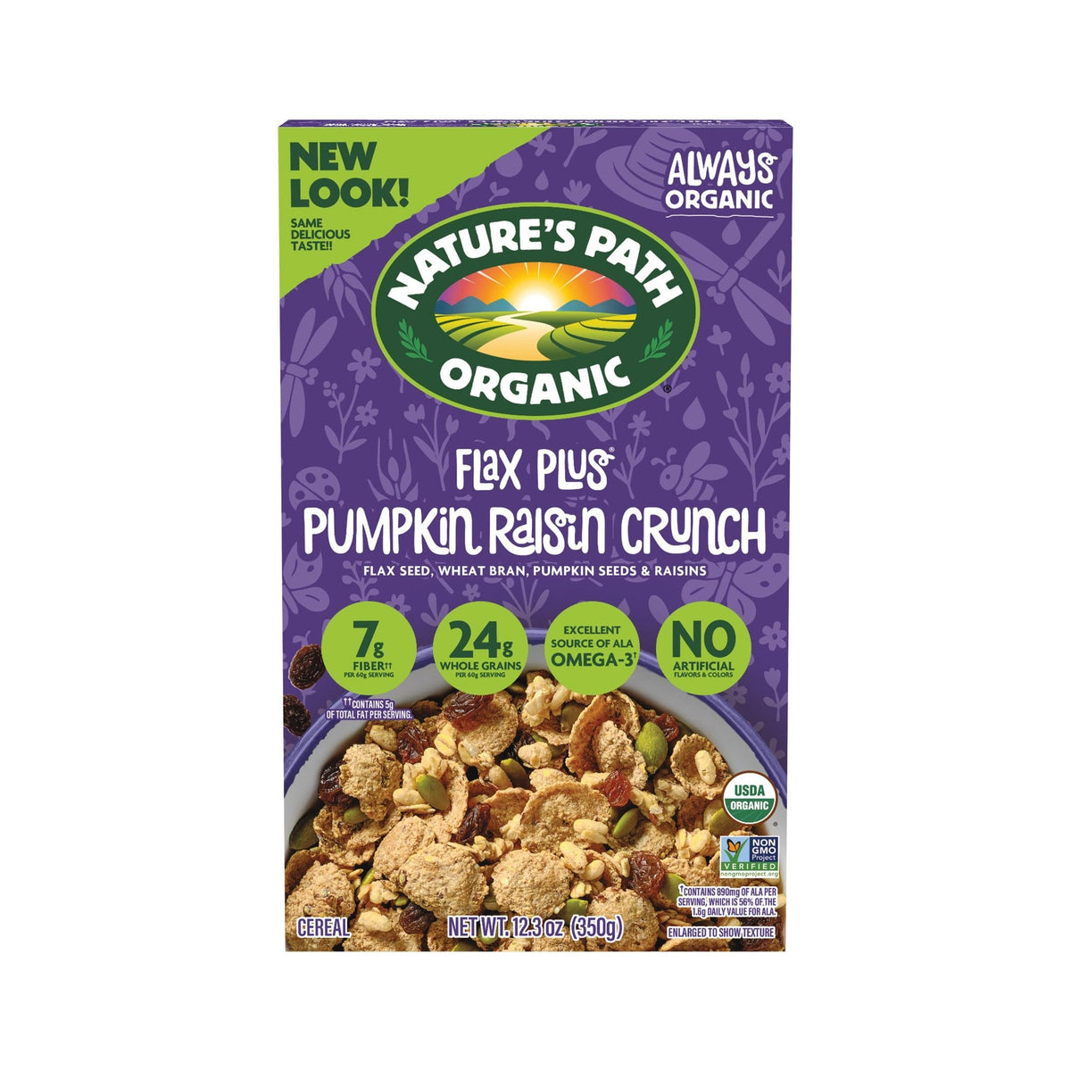 Nature's Path Cereal Orgánico de Calabaza y Pasas con Linaza 349 g
