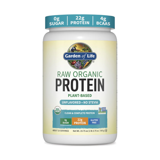 Garden of Life Proteína Raw Orgánica en Polvo Sin Sabor 560 g