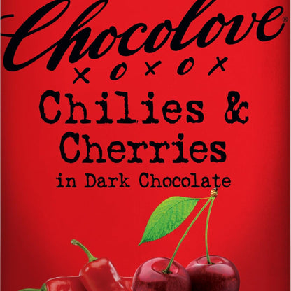 Chocolove Barra de Chocolate con Chile y Cereza Edición Limitada 91 g
