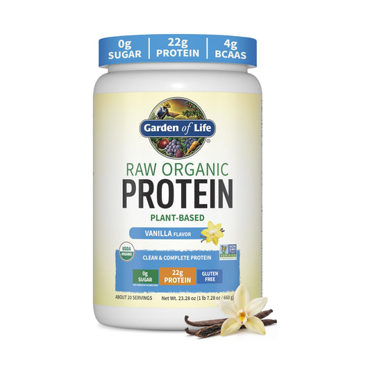 Garden of Life Proteína Raw Orgánica en Polvo Sabor Vainilla 660 g
