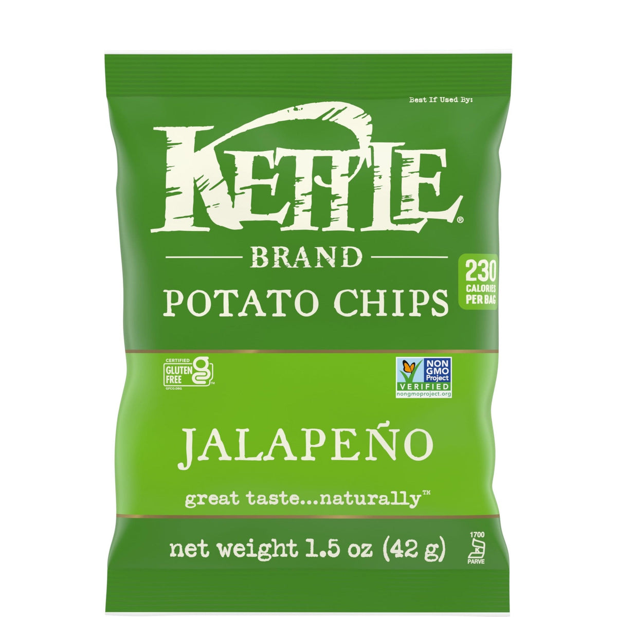 Kettle Brand Papas Fritas Sabor Jalapeño Bolsa Individual 43 g