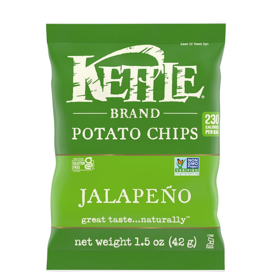 Kettle Brand Papas Fritas Sabor Jalapeño Bolsa Individual 43 g