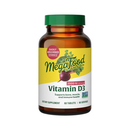 MegaFood Vitamina D3 2000 UI 60 Tabletas