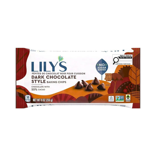Lily's Chispas de Chocolate Amargo para Hornear Endulzadas con Stevia 255 g