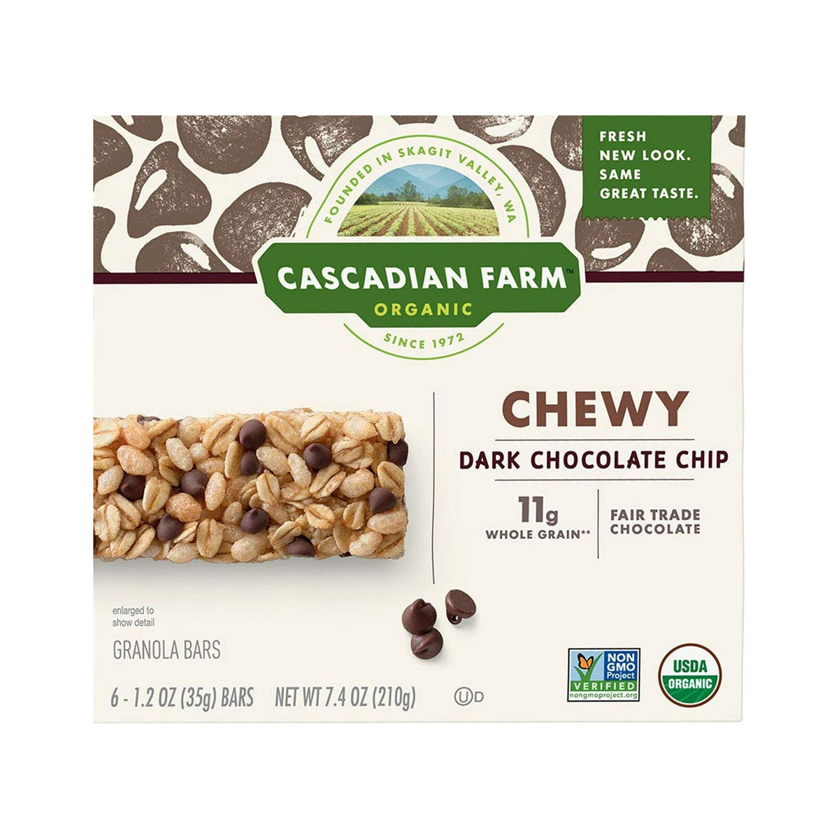Cascadian Farm Barras de Granola Orgánicas con Chispas de Chocolate 210 g