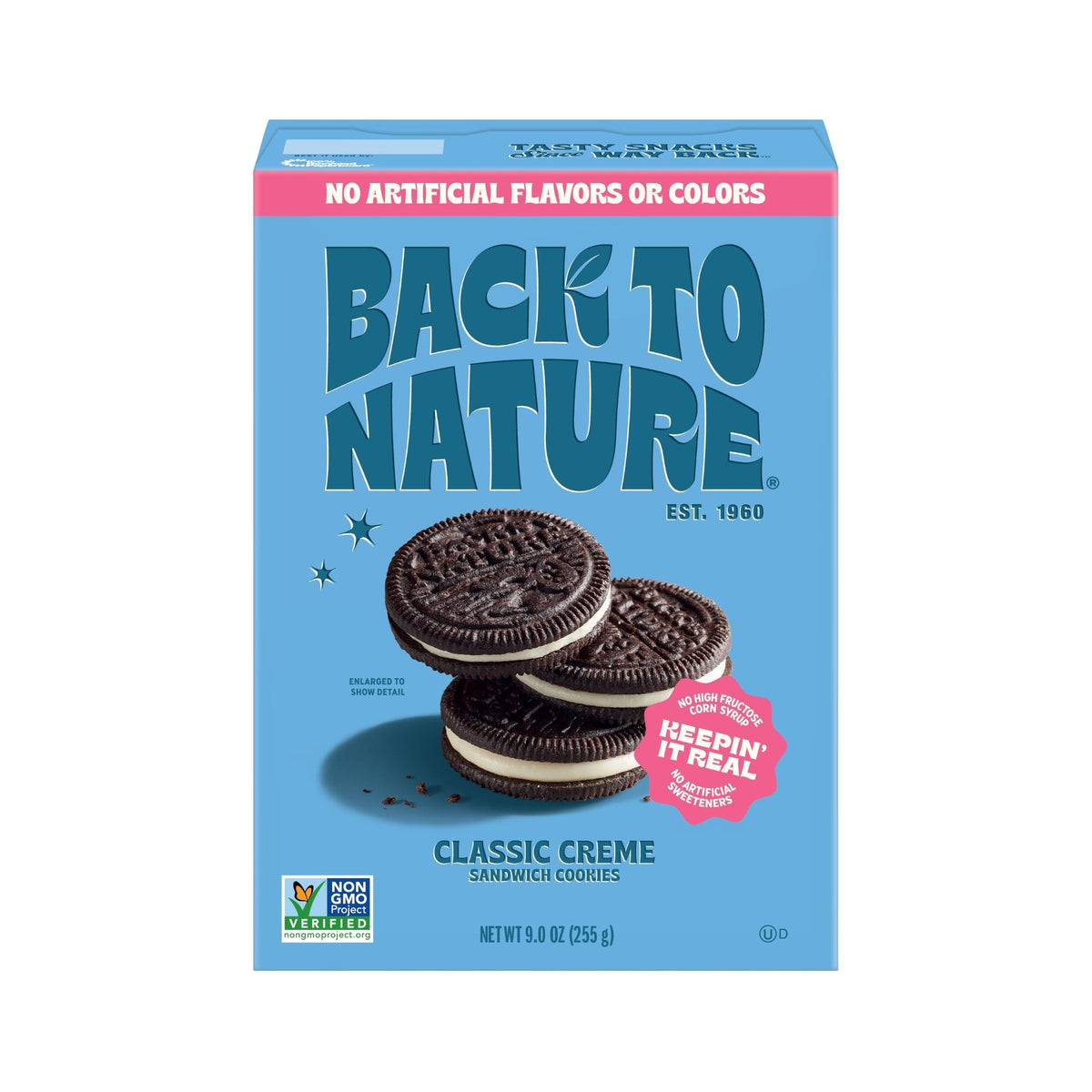 Back to Nature Galletas Sándwich Clásicas Rellenas de Crema 255 g