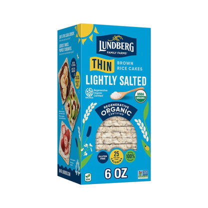 Lundberg Tortitas Delgadas de Arroz Integral Orgánicas Ligeramente Saladas 170 g