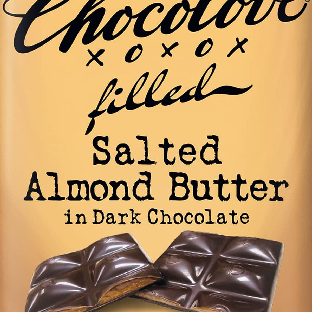 Chocolove Barra de Chocolate Amargo con Crema de Almendra Salada 91 g