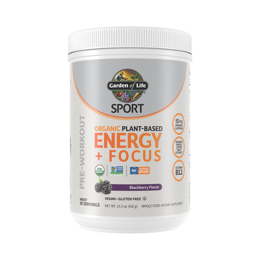 Garden of Life Energy Plus Orgánico Sabor Zarzamora en Polvo 434 g