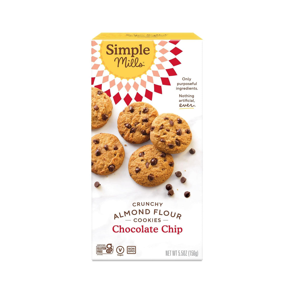 Simple Mills Galletas Crujientes con Chispas de Chocolate Sin Granos 156 g