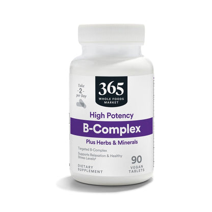 365 Complejo B Alta Potencia con Hierbas 90 Tabletas