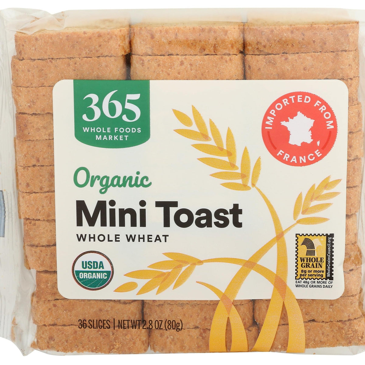365 Mini Tostadas de Trigo Orgánicas 79 g