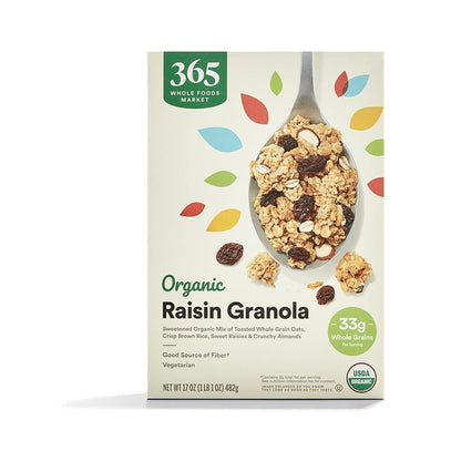 365 Granola Orgánica con Pasas 482 g