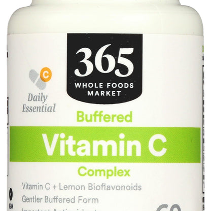 365 Vitamina C Buffered con Bioflavonoides 500 Mg 60 Cápsulas