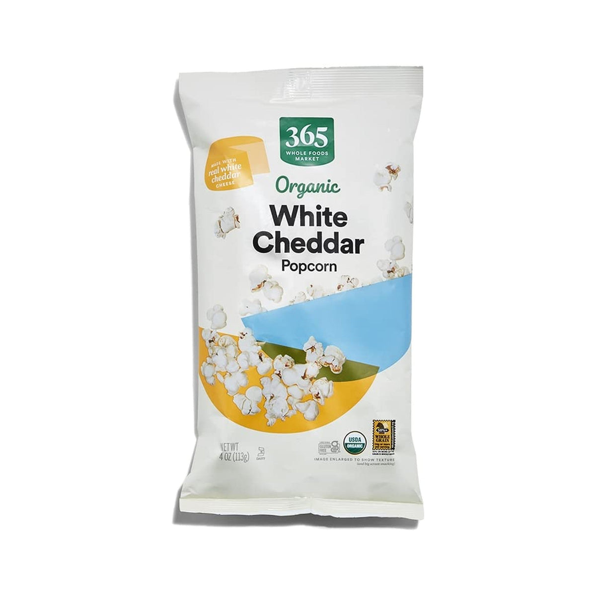 365 Palomitas Orgánicas Sabor Queso Cheddar Blanco 113 g