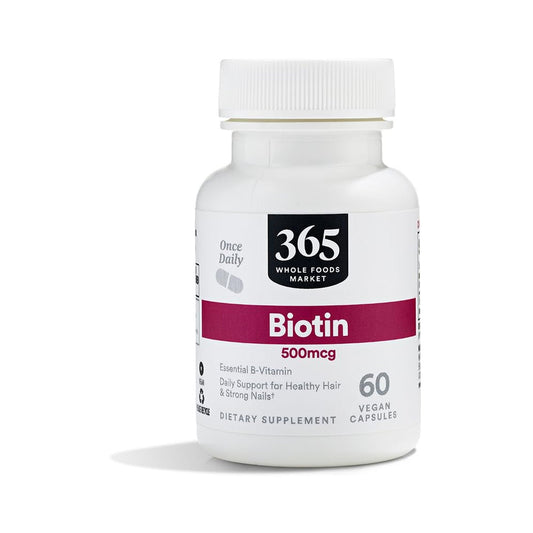 365 Biotina 500 Mcg 60 Cápsulas