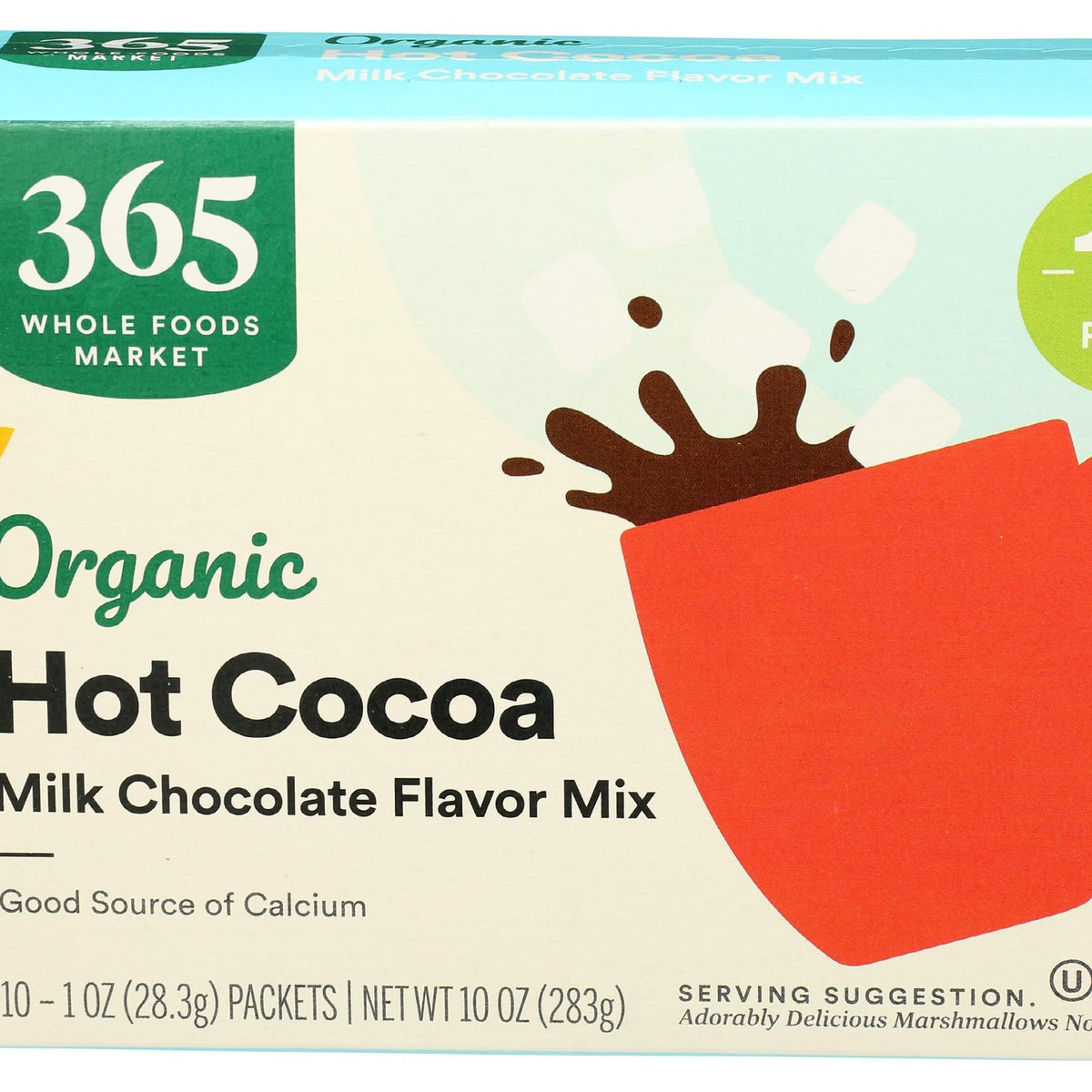 365 Chocolate en Polvo Orgánico para Bebida Caliente 284 g