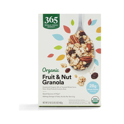 365 Granola Orgánica con Frutas y Nueces 482 g
