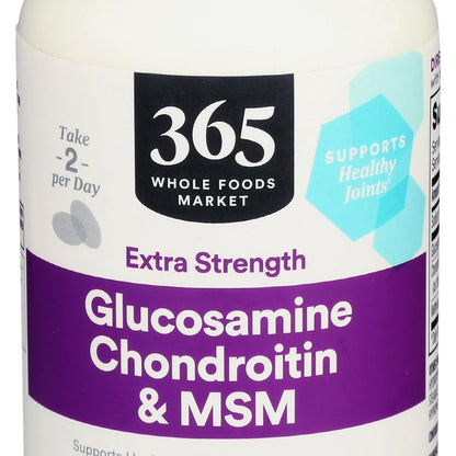 365 Glucosamina Condroitina MSM Doble Concentración 240 Tabletas