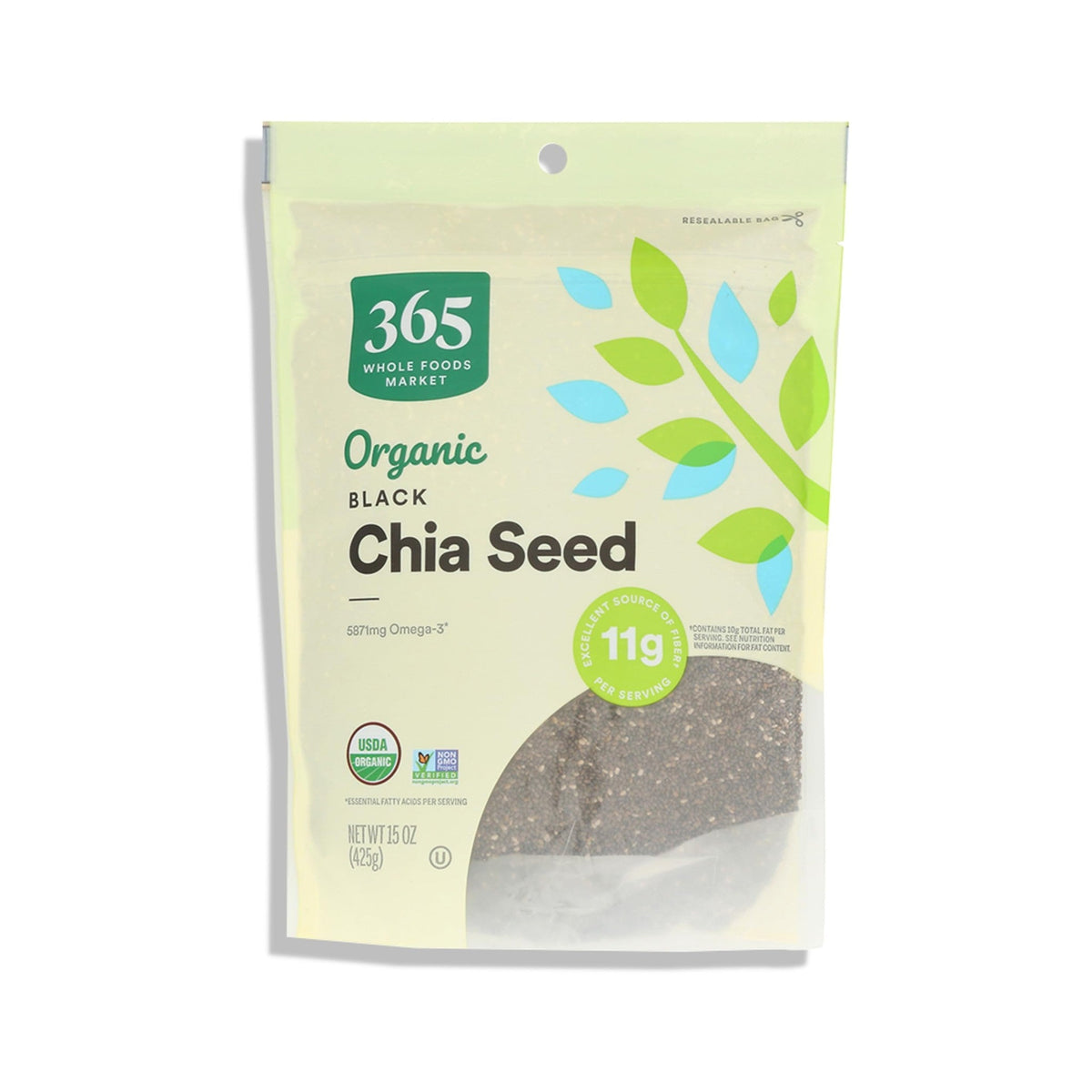 365 Semillas de Chía Negra Orgánicas 425 g