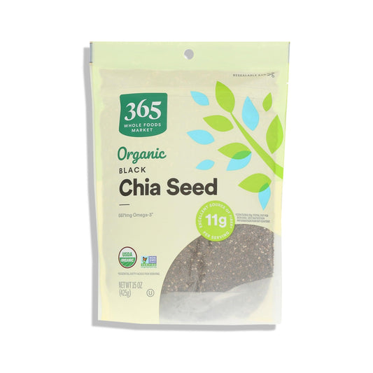 365 Semillas de Chía Negra Orgánicas 425 g