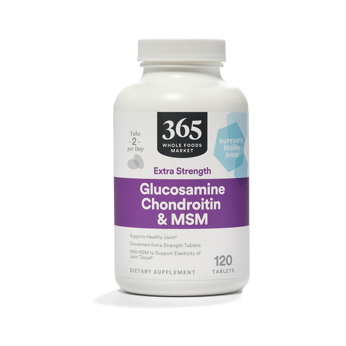 365 Glucosamina Condroitina MSM Doble Concentración 120 Tabletas
