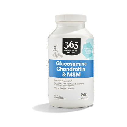 365 Glucosamina Condroitina MSM 240 Tabletas