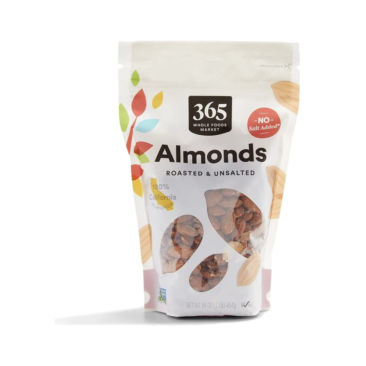 365 Almendras Tostadas Sin Sal 454 g