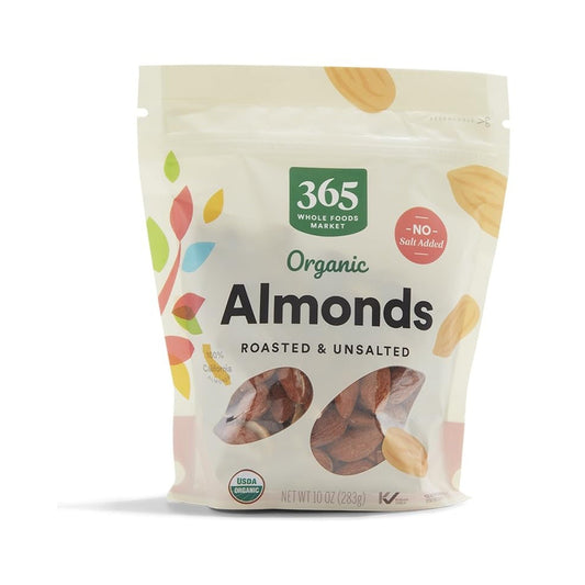 365 Almendras Orgánicas Tostadas Sin Sal 284 g
