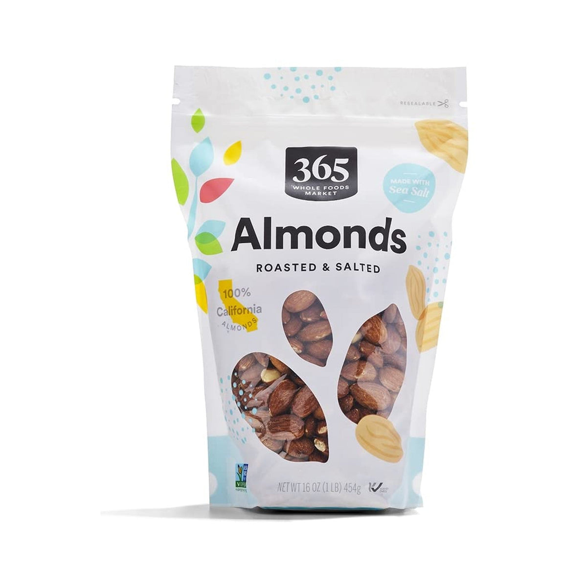 365 Almendras Tostadas y Saladas 454 g
