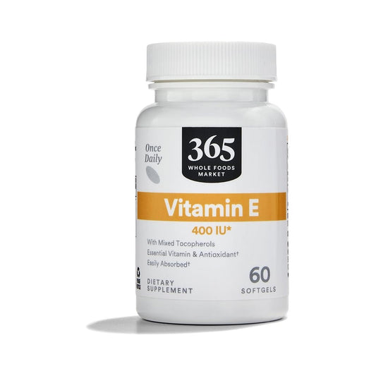 365 Vitamina E 400 UI con Tocoferoles Mixtos 60 Cápsulas