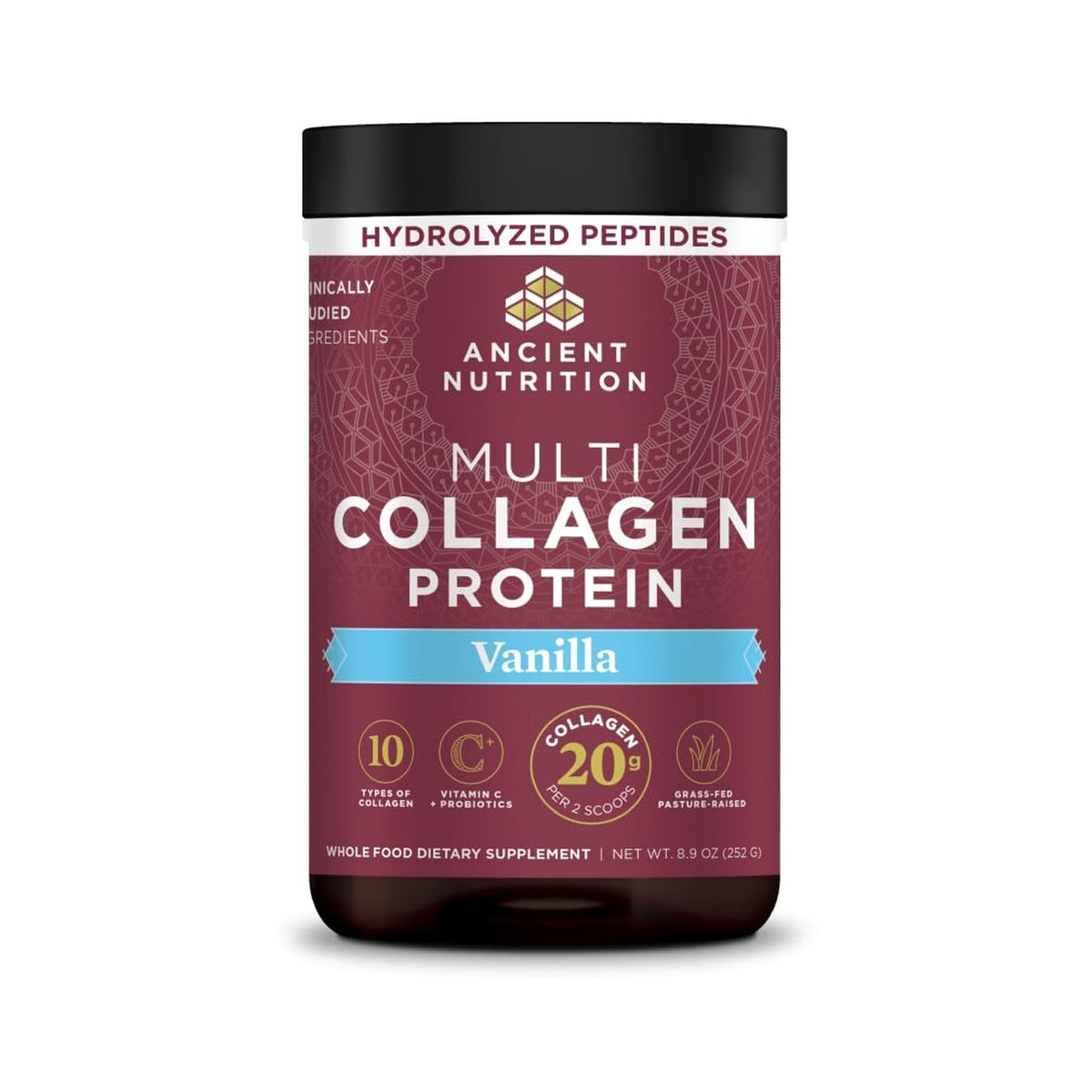 Ancient Nutrition Multi Collagen Protein Sabor Vainilla 252 g