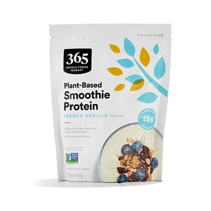 365 Mezcla de Proteína Vegetal para Smoothie Sabor Vainilla Francesa 255 g