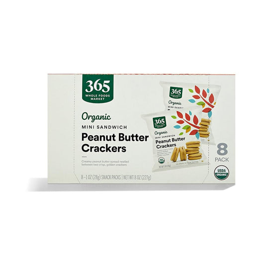 365 Mini Sándwiches de Galleta con Crema de Cacahuate Orgánicos 8 Paquetes 28 g