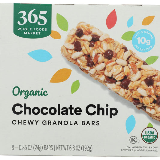 365 Barras de Granola Orgánicas con Chispas de Chocolate 8 Piezas