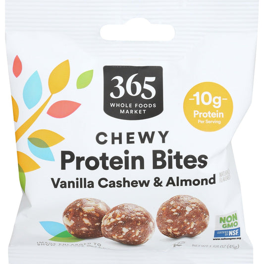 365 Bocaditos de Proteína Vainilla, Nuez de La India y Almendra 45 g
