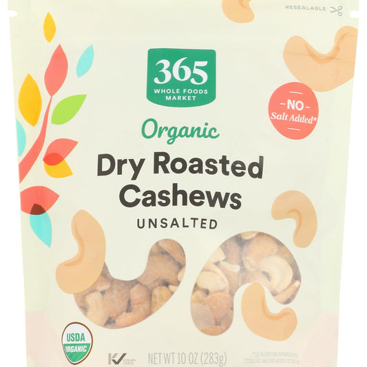 365 Nuez de La India Orgánica Tostada en Seco Sin Sal 284 g
