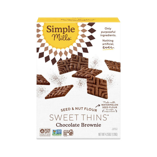 Simple Mills Galletas Delgadas de Brownie de Chocolate Sin Granos 120 g