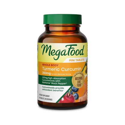 MegaFood Cúrcuma Curcumina Minis 60 Tabletas