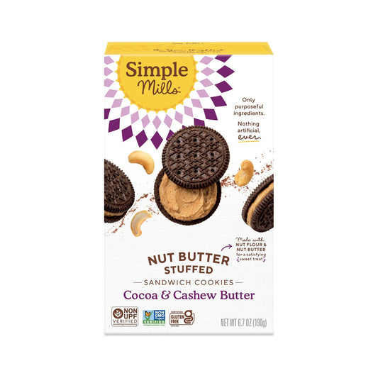 Simple Mills Galletas Rellenas de Crema de Cacao y Nuez de La India 190 g