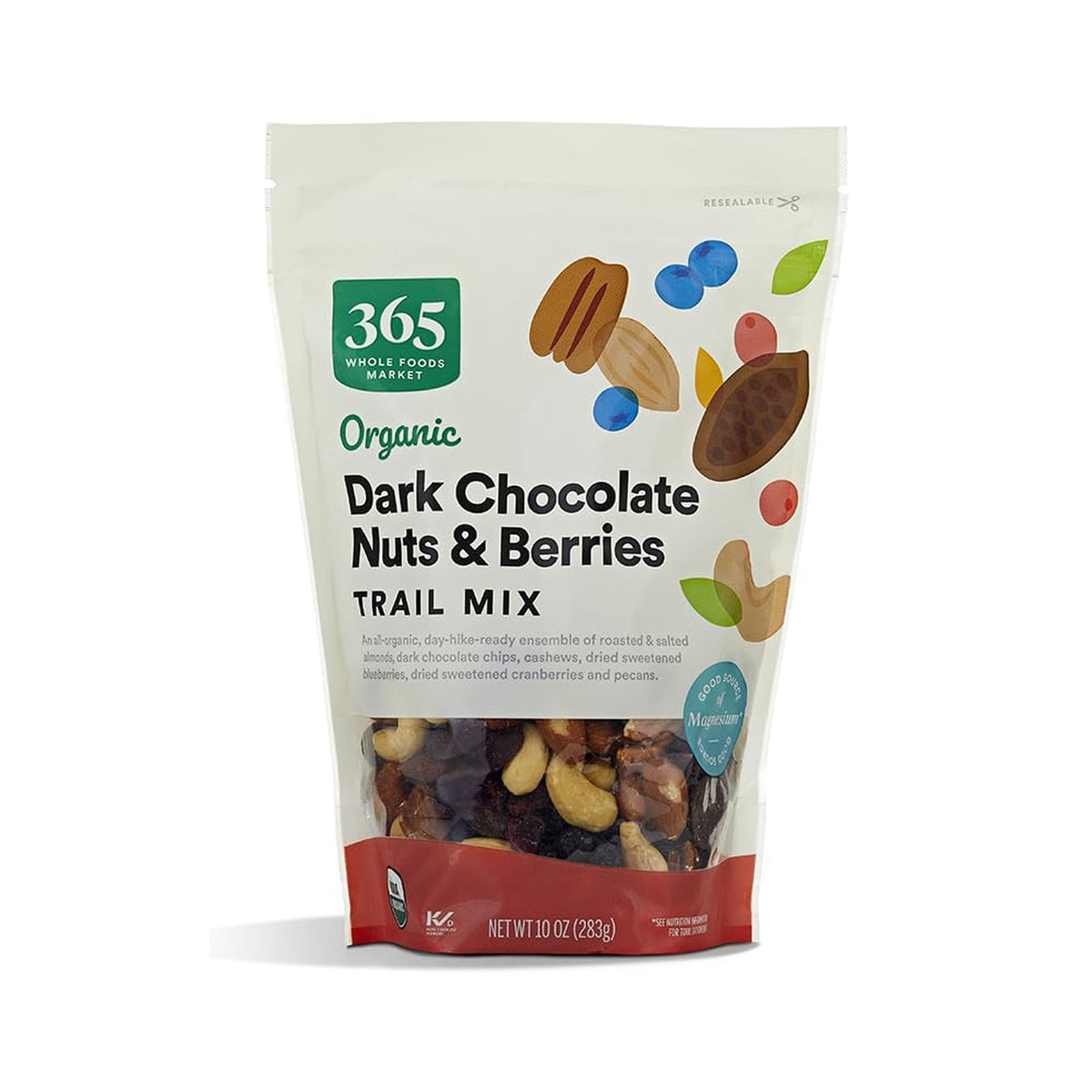 365 Mezcla Orgánica de Nueces y Moras con Chocolate Amargo 284 g