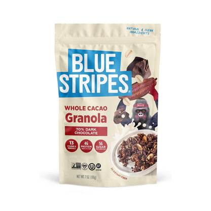 Blue Stripes Granola de Chocolate Amargo y Cacao Entero 198 g