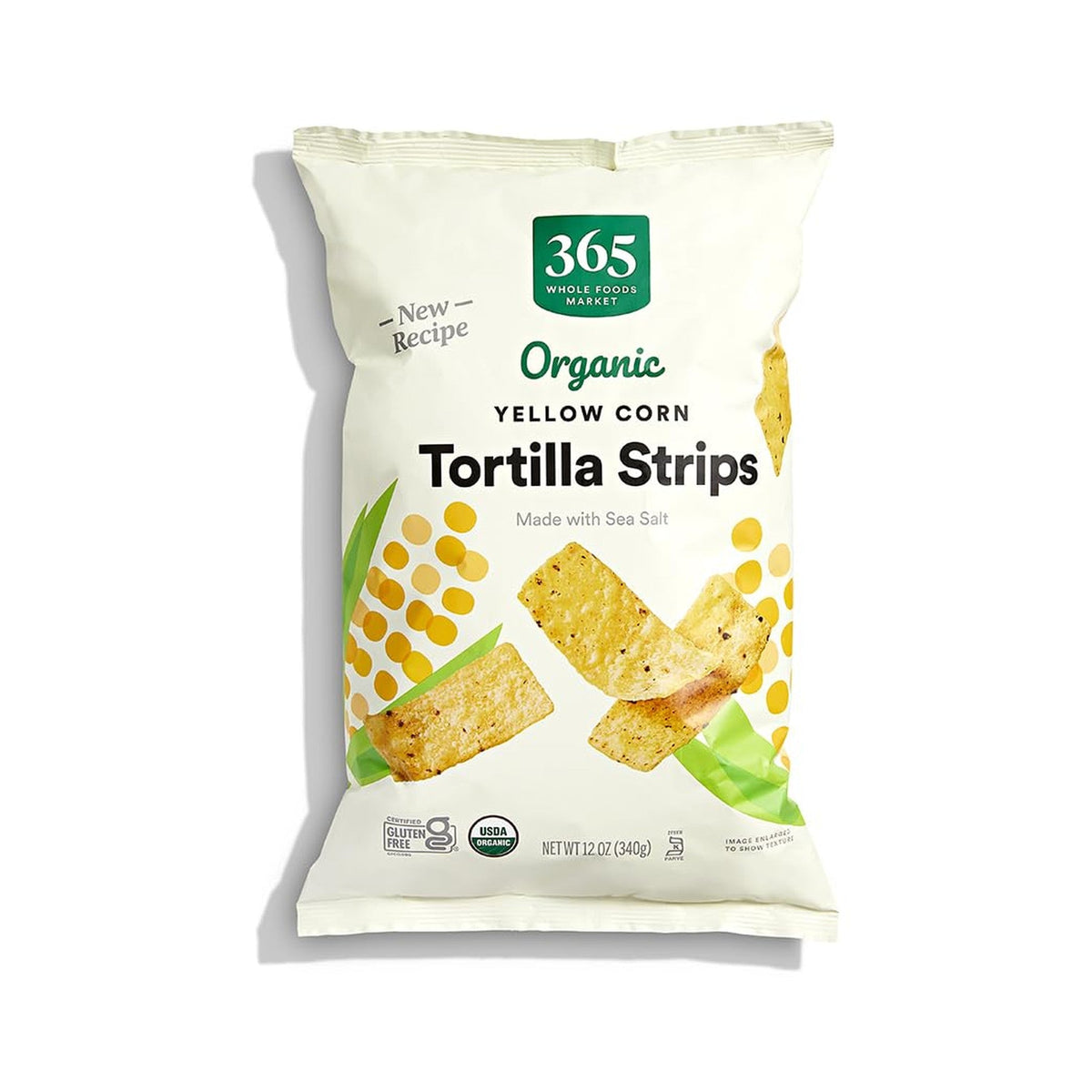 365 Tiras de Tortilla de Maíz Amarillo Orgánicas 340 g