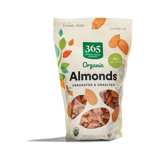 365 Almendras Orgánicas Naturales Sin Sal Tamaño Ahorro 567 g
